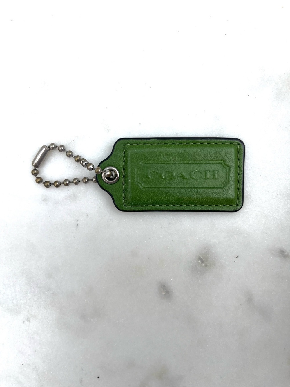COACH Vintage Leather Hang Tag, Green